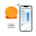 Wireless fluid level monitor sensor unit for remote water and fuel tank monitoring with mobile app.
