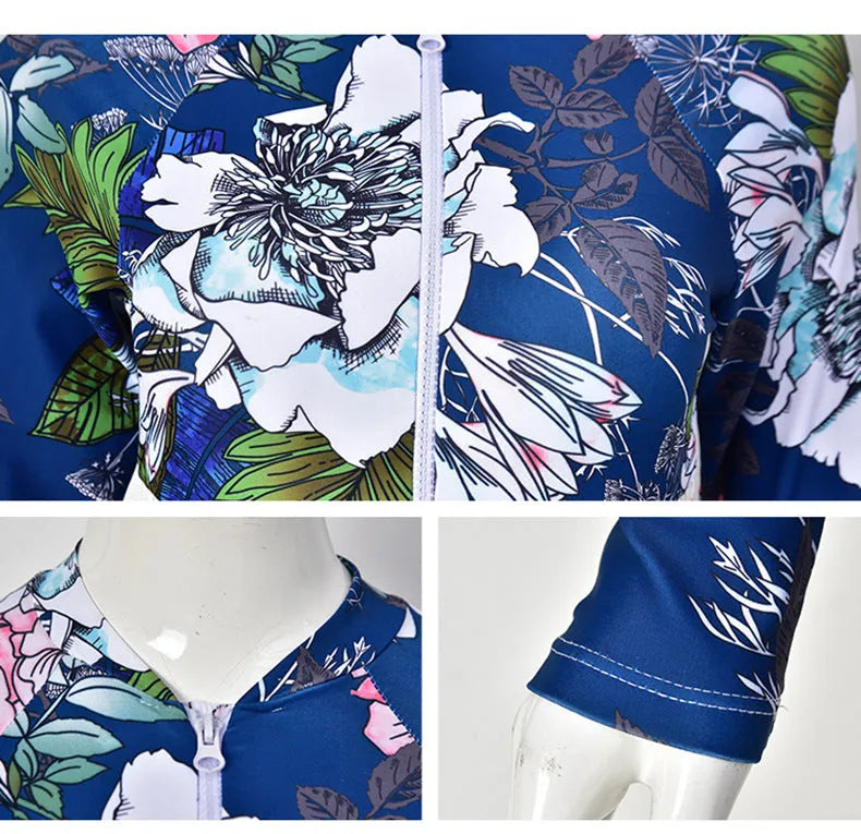 Men's nylon one-piece boxer swimsuit in yellow flower or blue pattern design for swimming