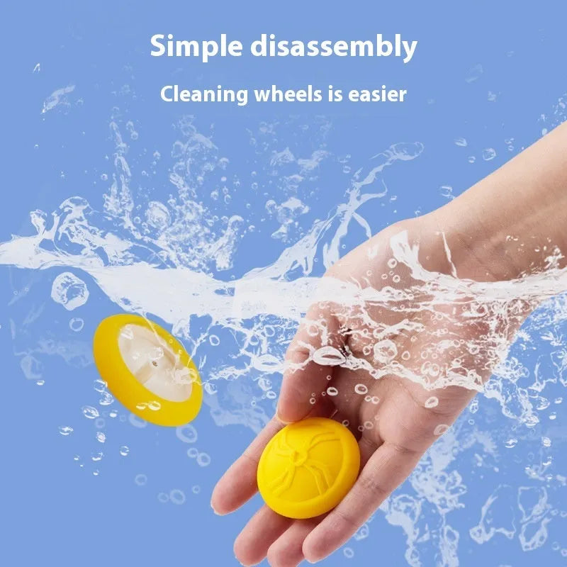 Electric cat toy mouse with remote control and USB charging cable in blue and yellow colour options