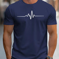 Men's loose fit grey t-shirt with a raised white 3D letter print on the chest.