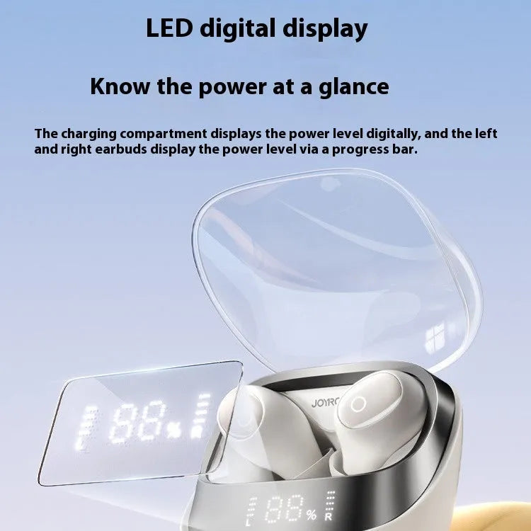 Wireless Bluetooth earbuds in charging case with dawn white and starry sky black colour options