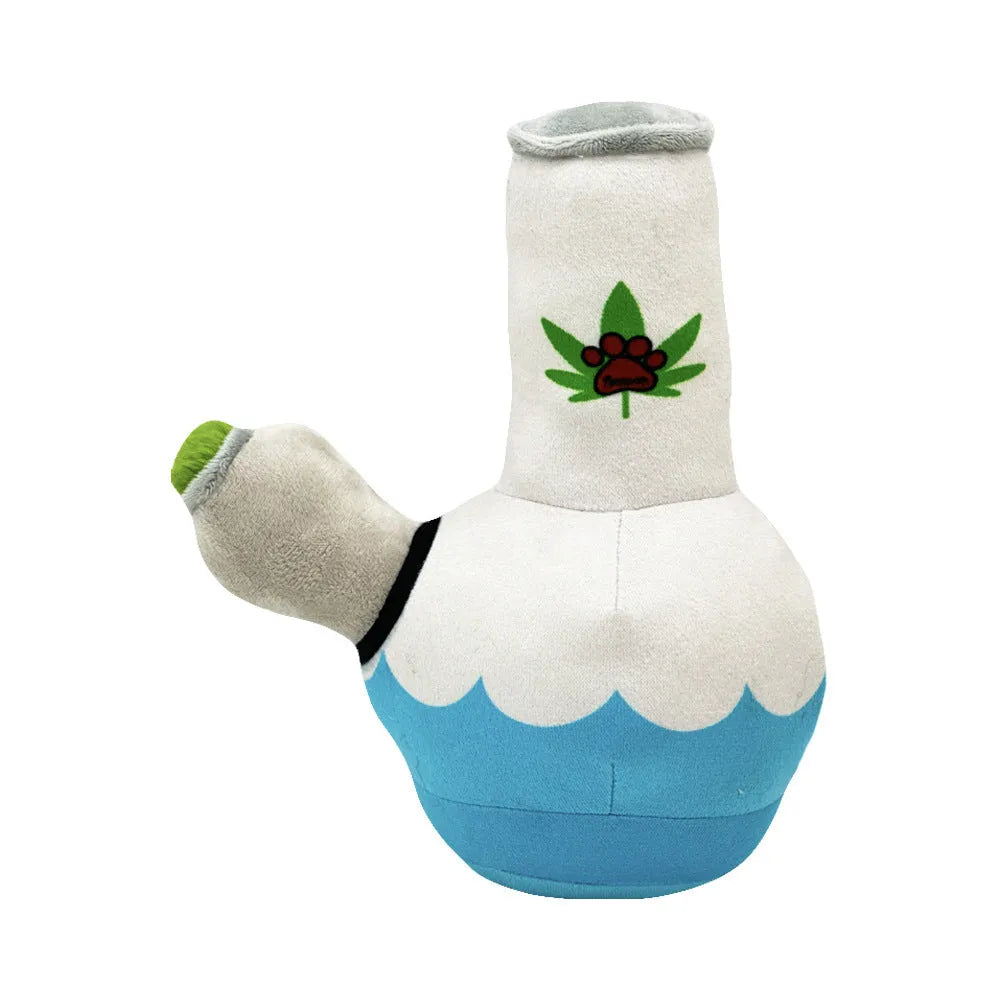 24cm kettle-shaped plush dog toy with picture style design for small and medium dogs