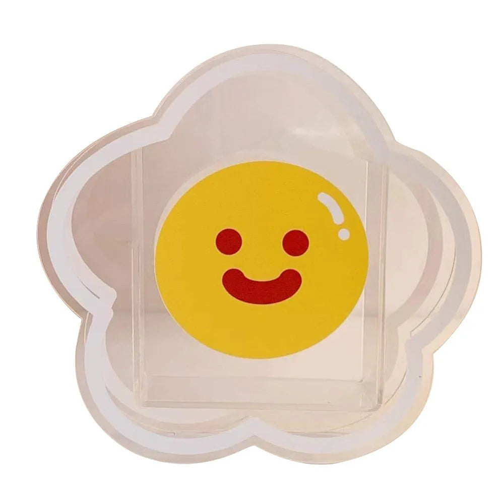 Acrylic square stationery storage box with cute animal and food pattern designs