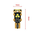 T15 automotive reverse light bulb with clear PVC lens and white 6000K colour temperature