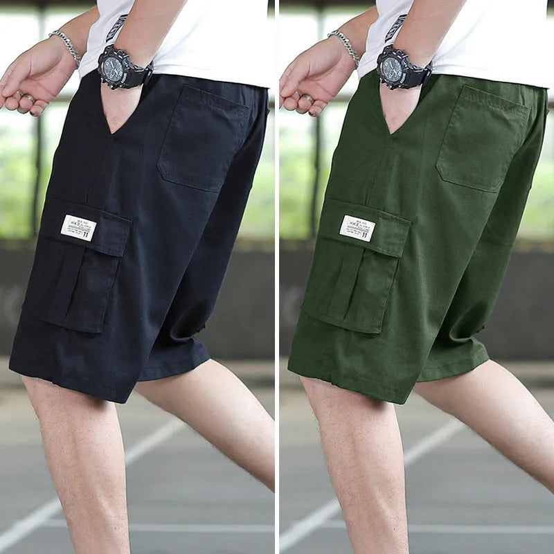 Men's loose casual trousers with giraffe pattern in camouflage colour