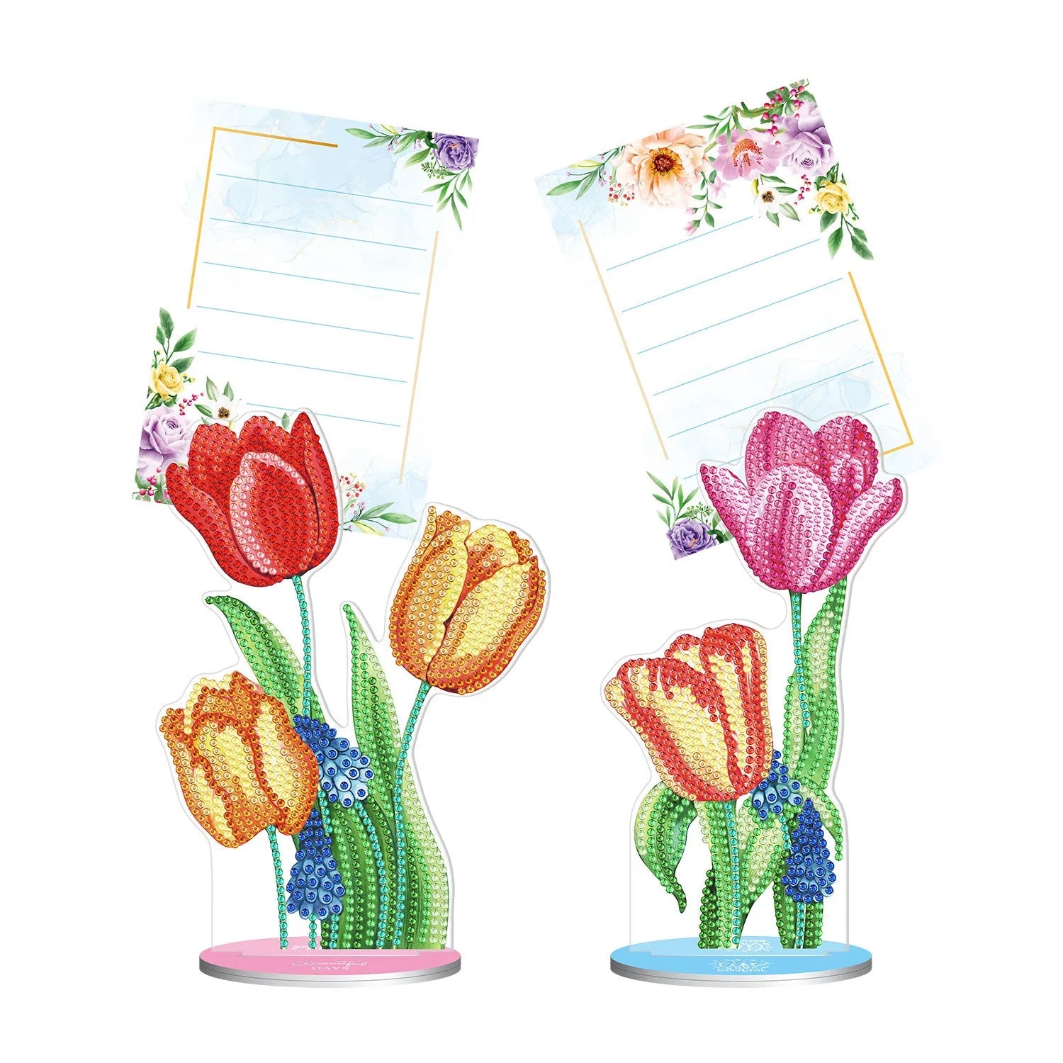 American-style diamond painting decorative note clip on a desk, measuring 19cm.
