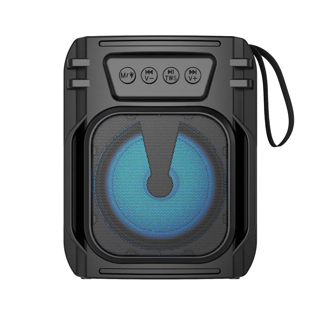 3107 colour portable Bluetooth speaker with USB charging cable