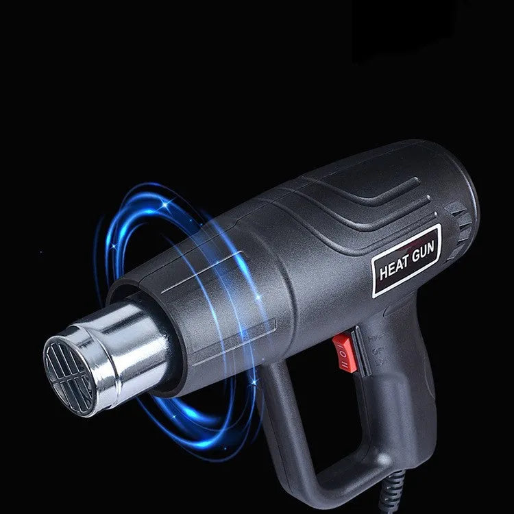 2000W industrial hot air gun with a non-slip thermal shell and a grid-type air outlet.