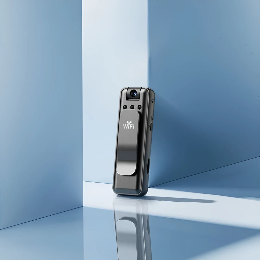 Black back splint surveillance camera with Type-C port and WIFI connectivity