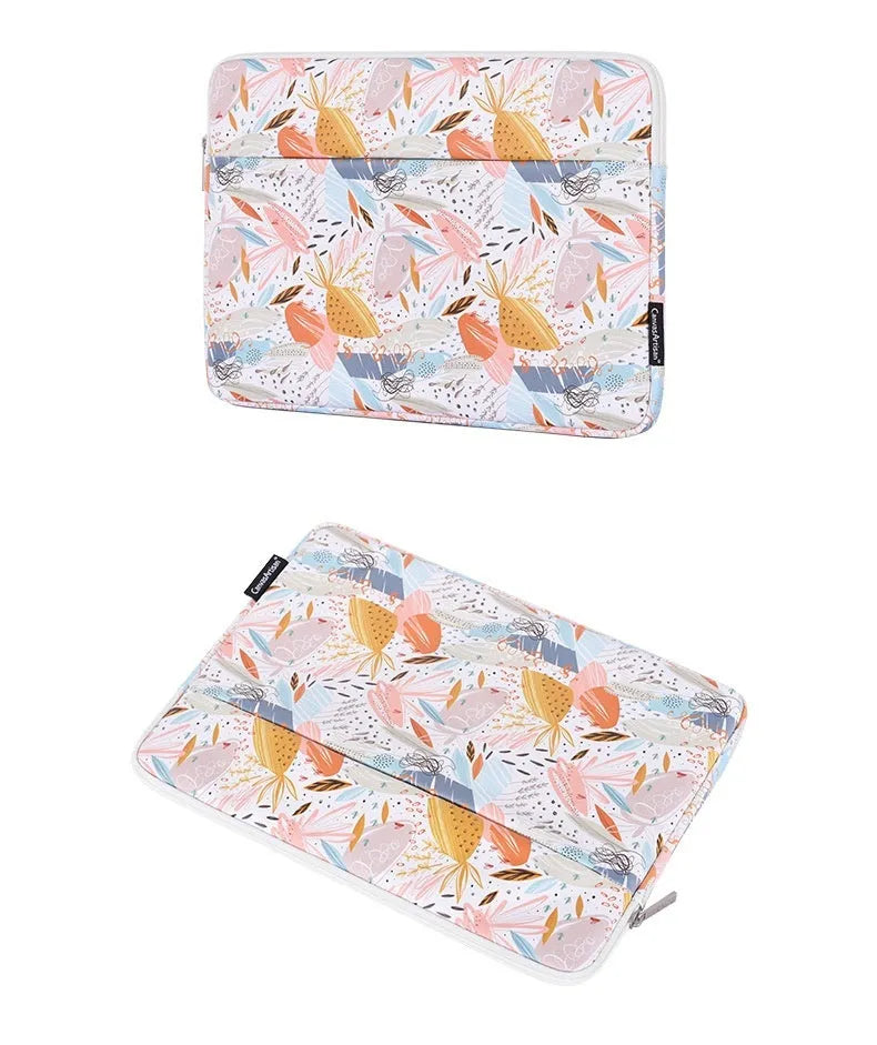 White 14-inch waterproof PU leather computer inner bag for laptop protection