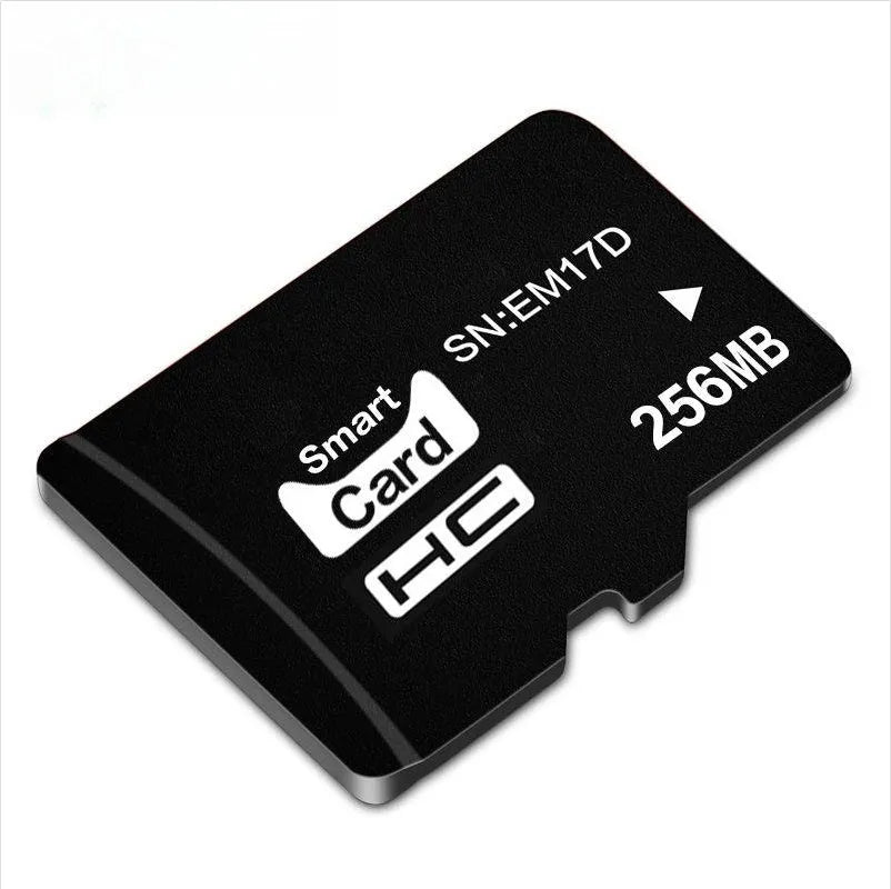 256MB TF series microSD memory card in a presentation box for MP3 players and cameras.