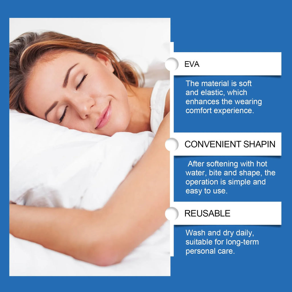 Anti-snoring gentle care night sleep device, a single-piece snoring stopper.