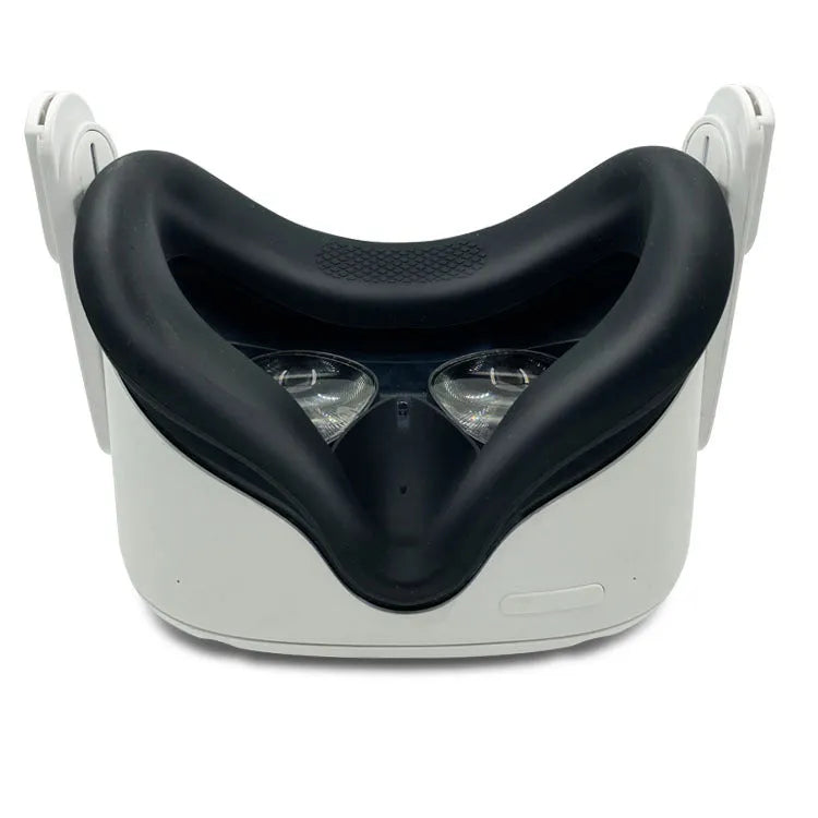 Black silicone VR headset accessory set with eye mask and handle covers
