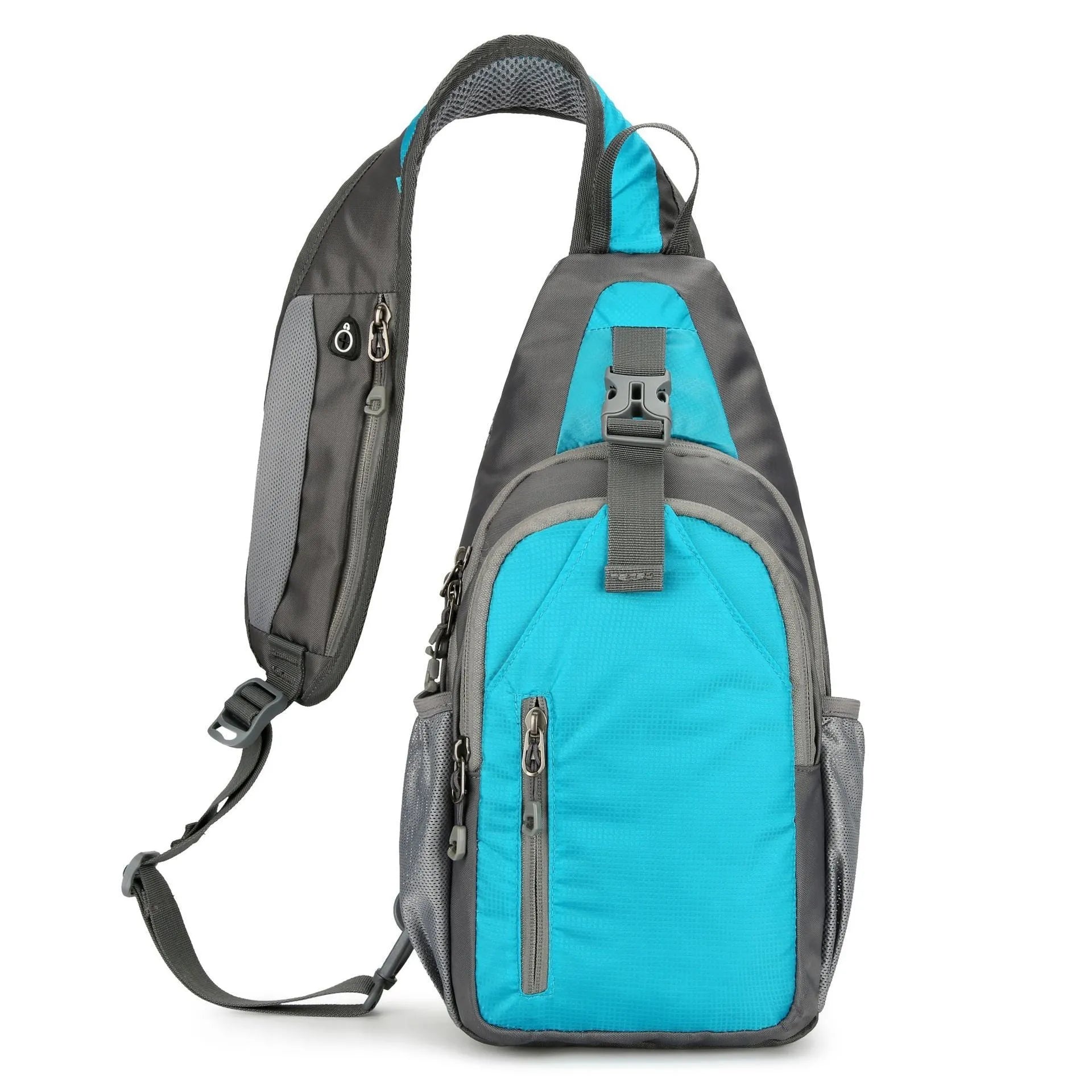 Nylon canvas crossbody chest bag in street style with contrast colour elements