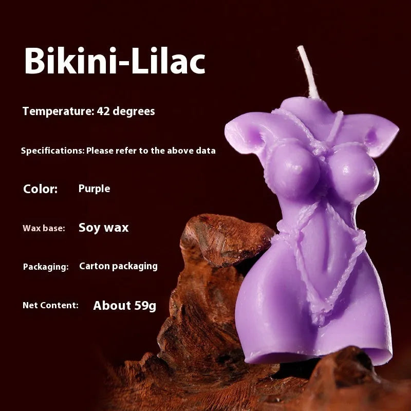 A soy wax low-temperature scented candle shown in rose red, spring pink, and lilac purple colour variants.