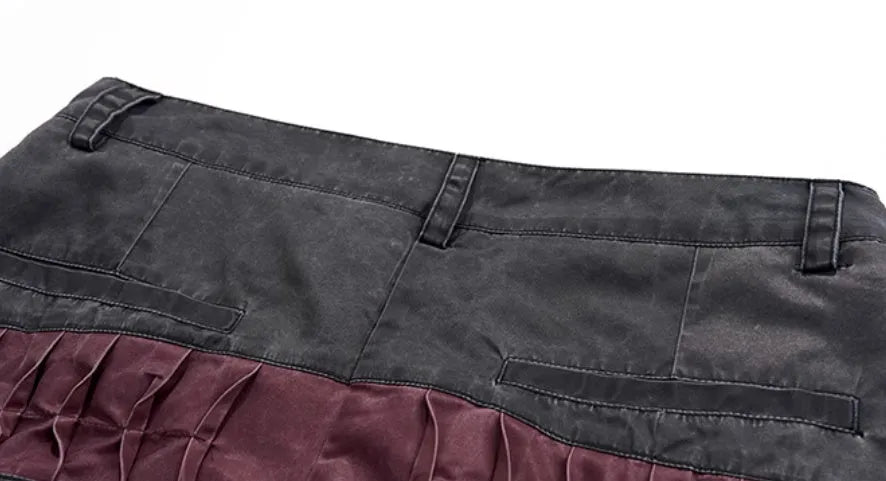 Korean style boys wide-leg trousers in black or grey solid colour