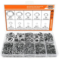 304 stainless steel spring lock washer assortment box with 900 pieces for M2 to M12 bolts