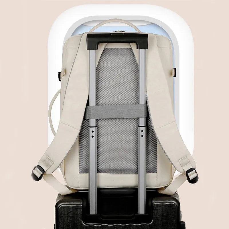 Waterproof Oxford cloth backpack for business travel with multiple pockets and laptop compartment