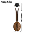 Coffee bean shaped TPR rubber dog chew toy with knotted rope centre in brown colour