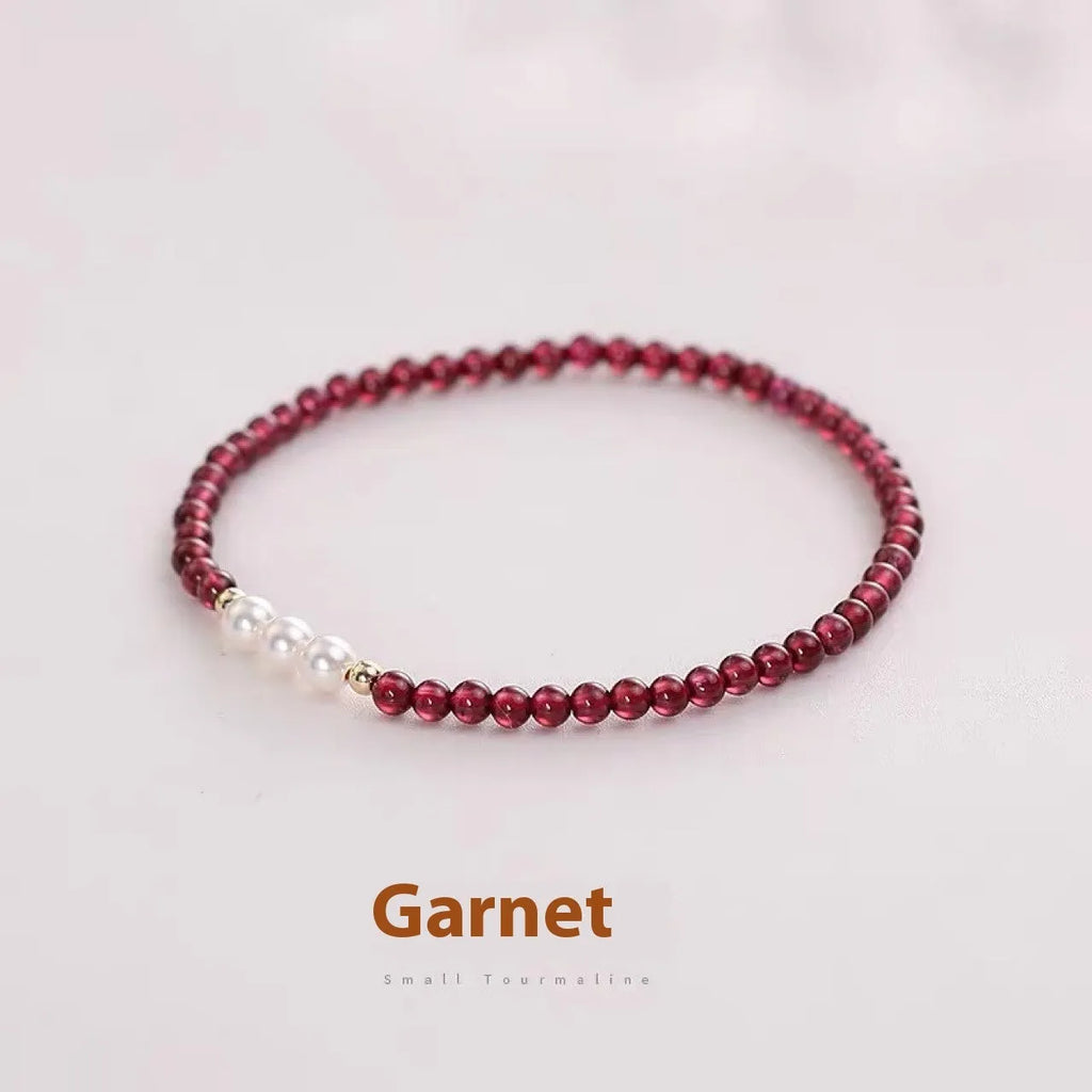 Adjustable crystal bracelet with 3mm or 4mm beads for women's OL fashion jewellery