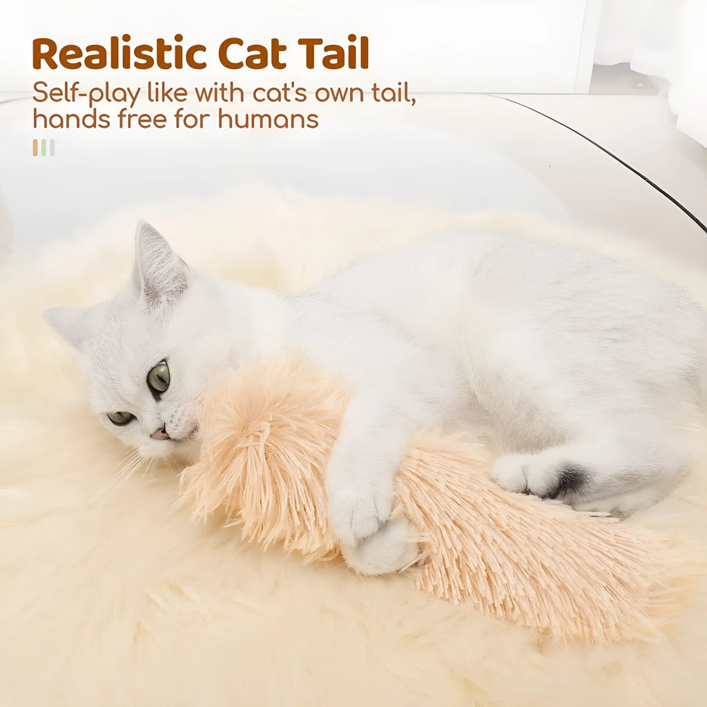 Green plush cat chew toy pillow stick with dimensions 27cm by 10cm