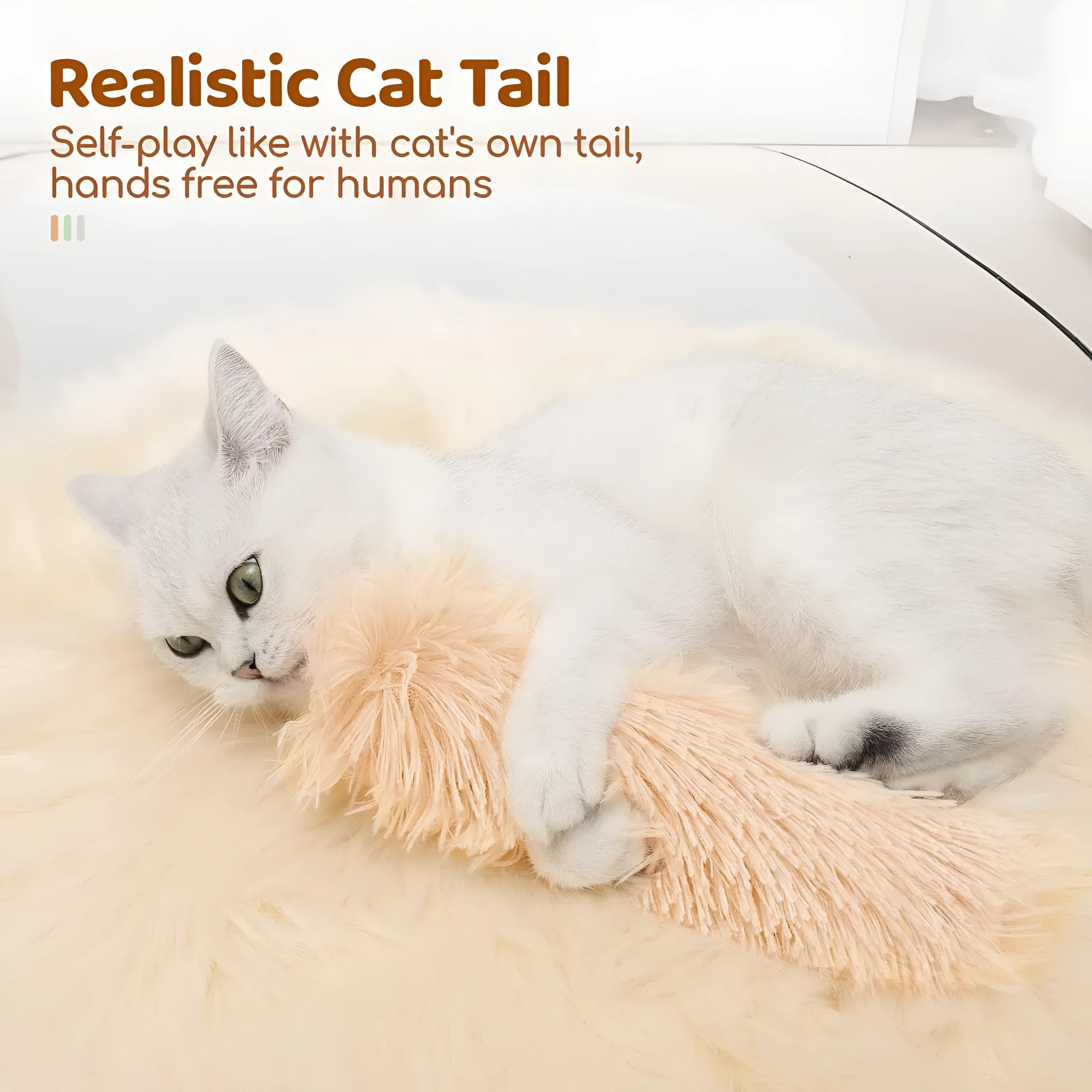 Green plush cat chew toy pillow stick with dimensions 27cm by 10cm