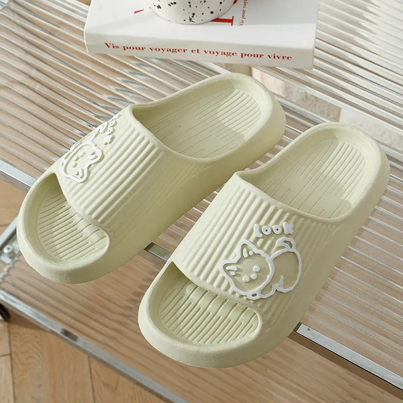 Cat design EVA platform slippers in multiple colours with non-slip sole for indoor outdoor wear