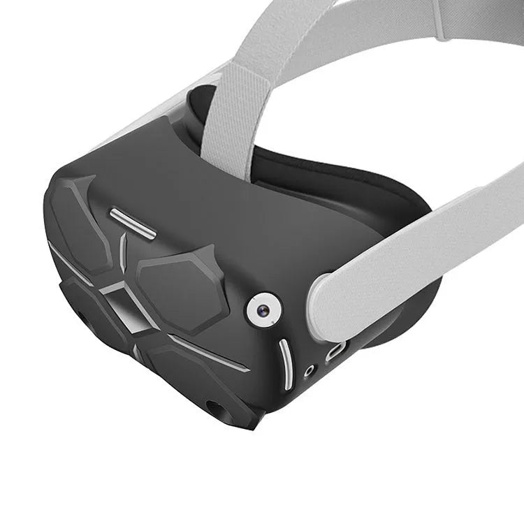 Black silicone VR headset accessory set with eye mask and handle covers