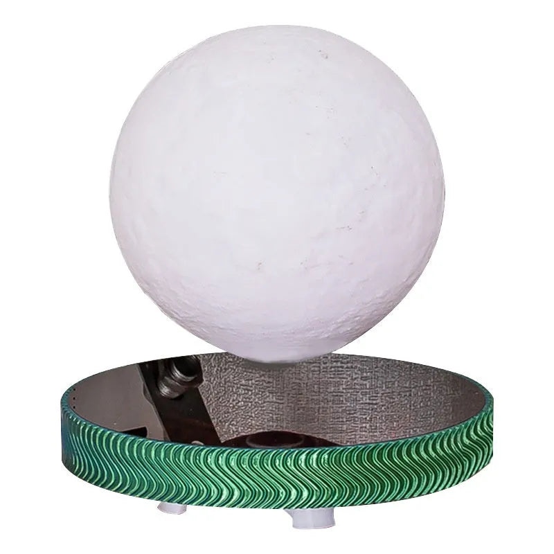 Magnetic suspension moon night lamp with 3D printing and floating celestial design