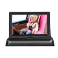 4.3-inch folding screen car baby monitor with rear view camera and cigarette lighter power plug