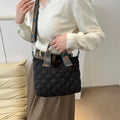 Soft Oxford cloth messenger bag in horizontal square shape with single shoulder strap