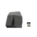 Compact wireless invisible mouse for laptops in black, gold, silver, or light gold next to its USB receiver.