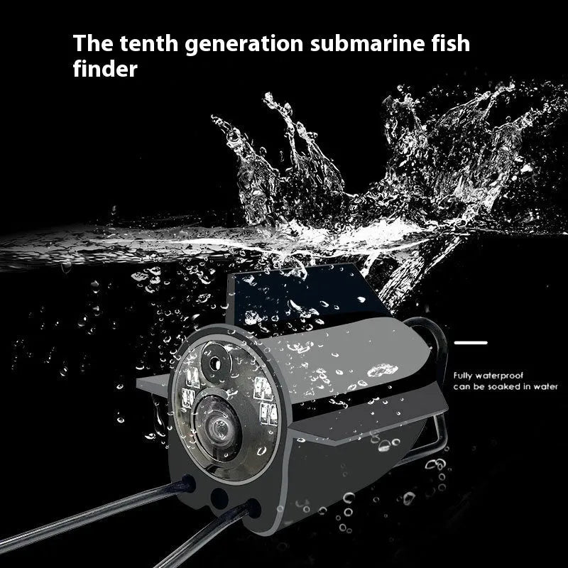 Underwater fish finder HD camera with 4.3-inch screen, 8 LED lights, and a choice of 15, 20, or 30-metre cable.