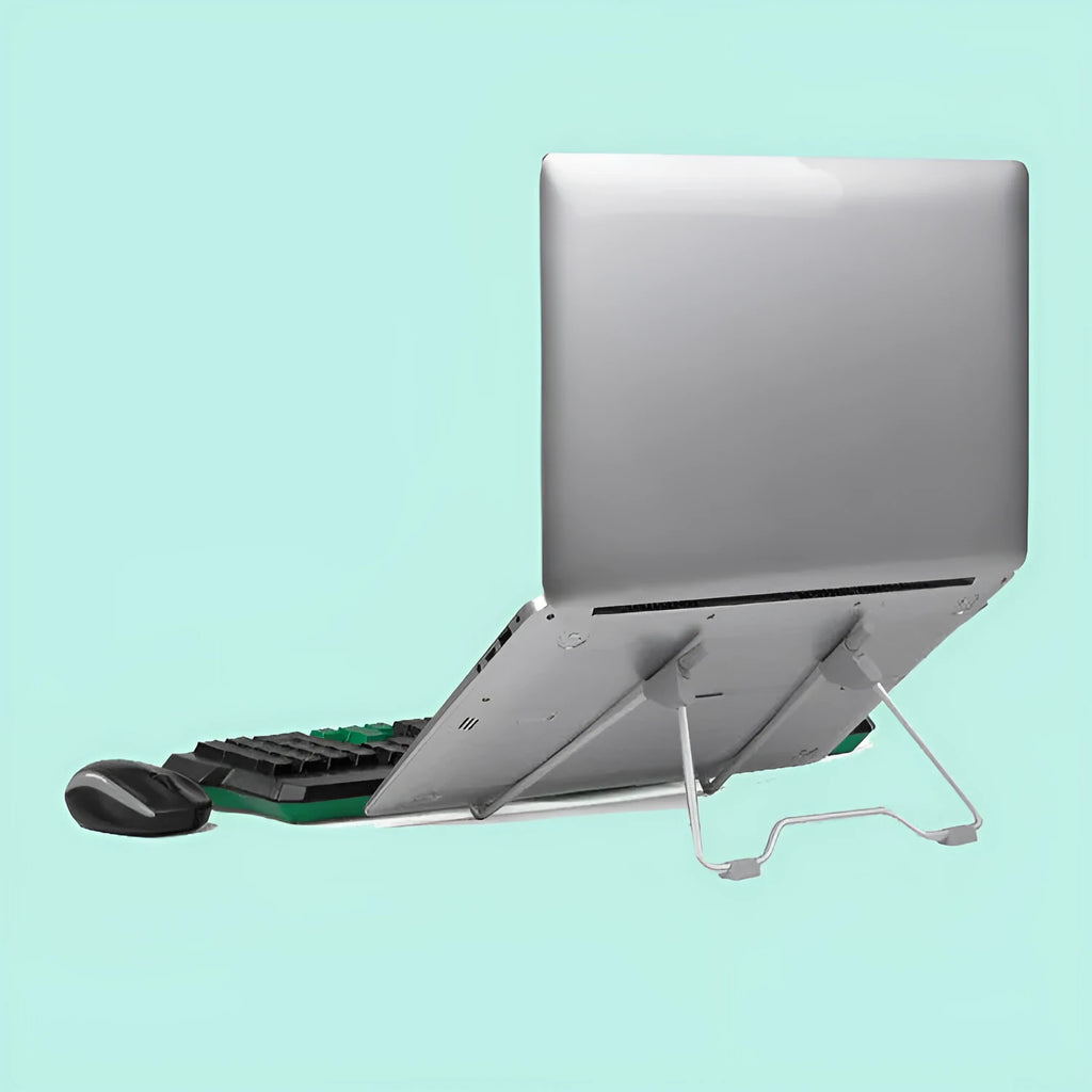 Grey adjustable mobile phone stand with aluminium alloy and engineering plastic construction