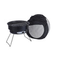 Small folding round outdoor ice stove grill set with mesh, leg, and storage bag