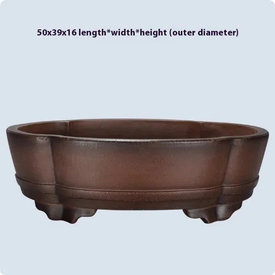 Classical purple clay flower pot traditional garden planter 50x39x16cm size