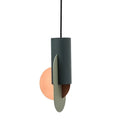 Nordic creative single head small iron LED chandelier in white grey pink, 250x500mm