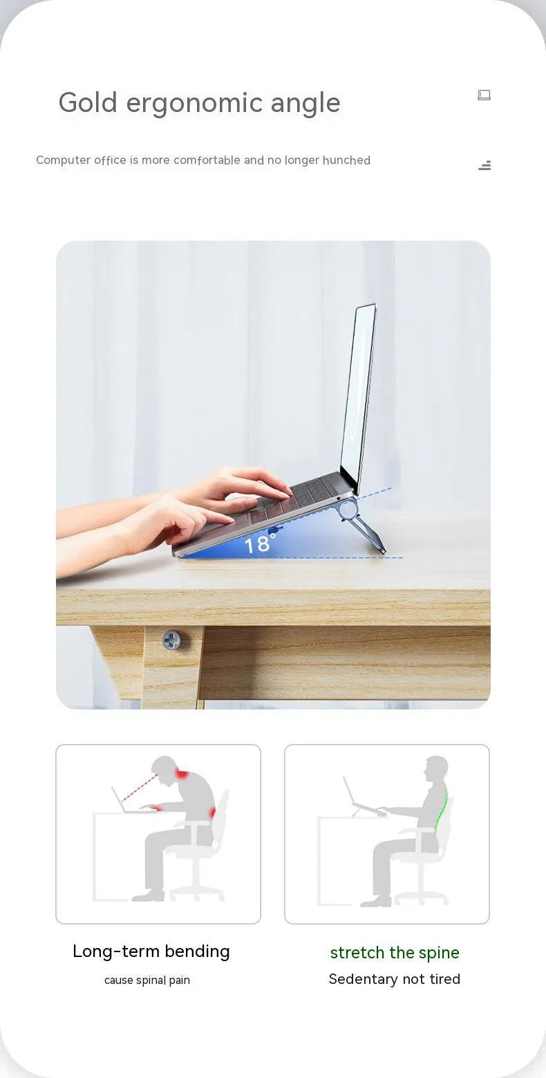 Aluminium alloy notebook docking station bracket with 5-in-1 USB 3.0 ports and 0.4m cable