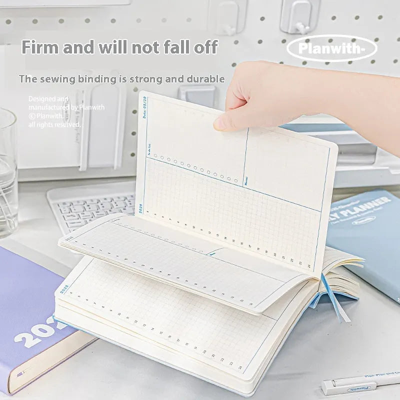 Waterproof notebook for postgraduate exam study in mint green colour with 196 pages and protective PU cover