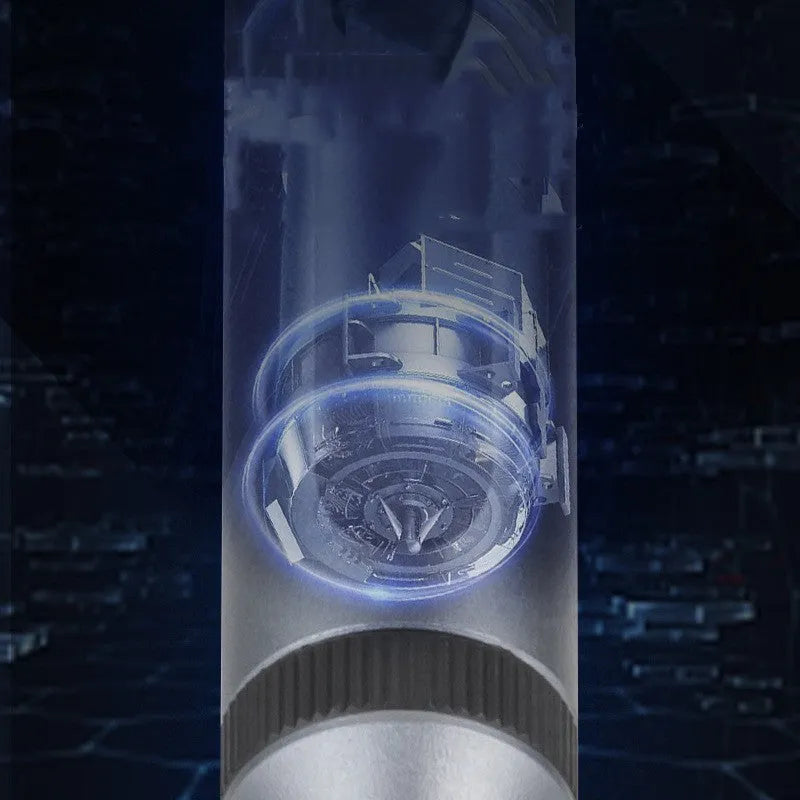 Compact aluminium electric screwdriver showing length and lightweight design for precision assembly work