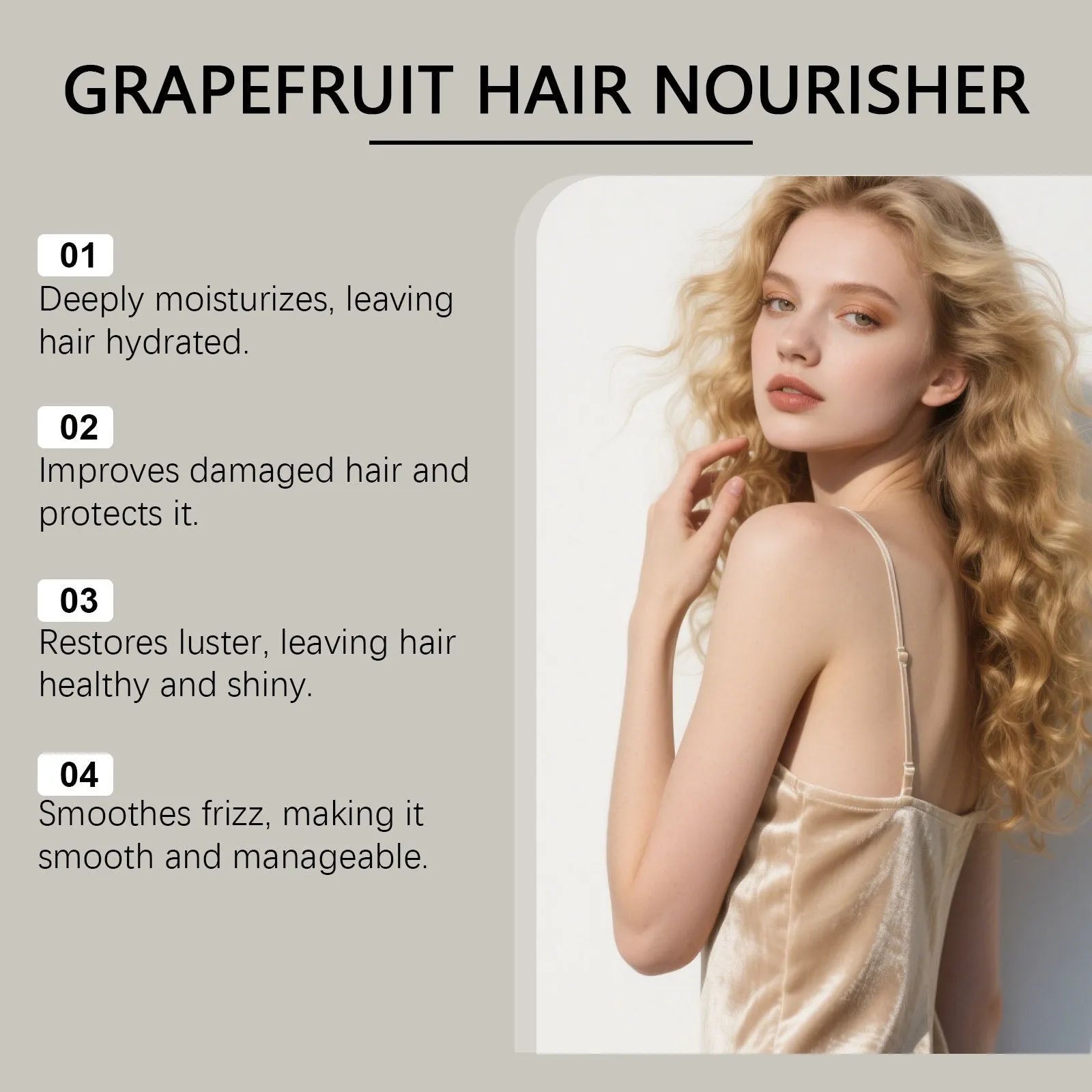A 120ml bottle of grapefruit hair conditioner with botanical oils including ginger and rosemary.