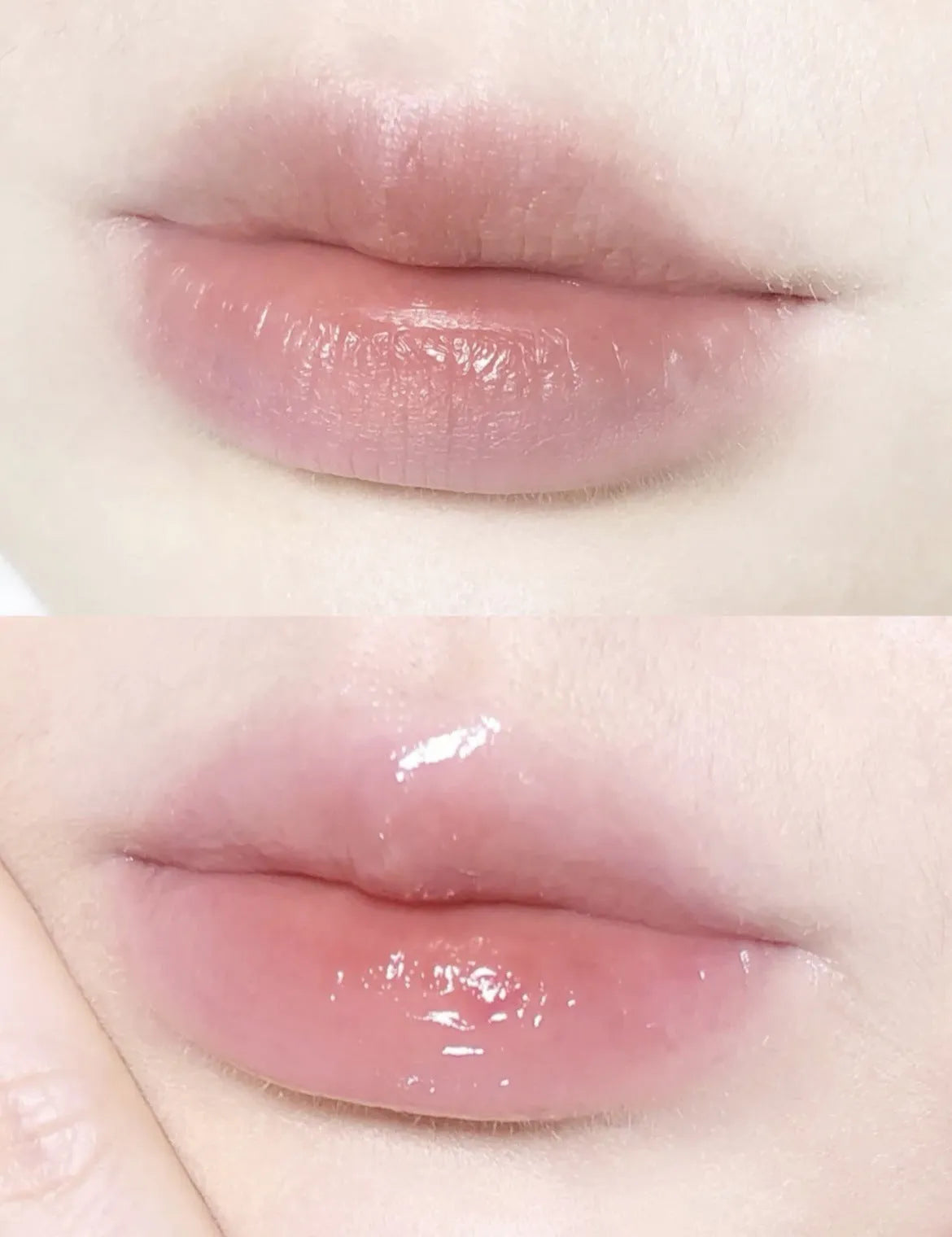 Moisturising honey lip gloss in transparent custard and jelly options for universal skin types