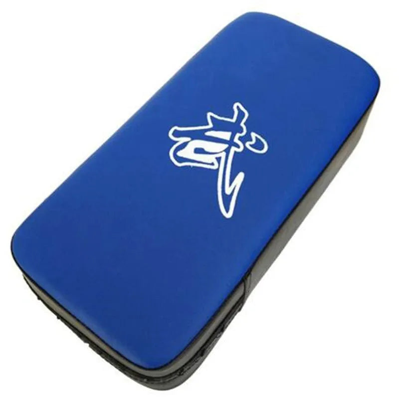 Blue and red vertical square foot boxing target props made of thickened PU material.