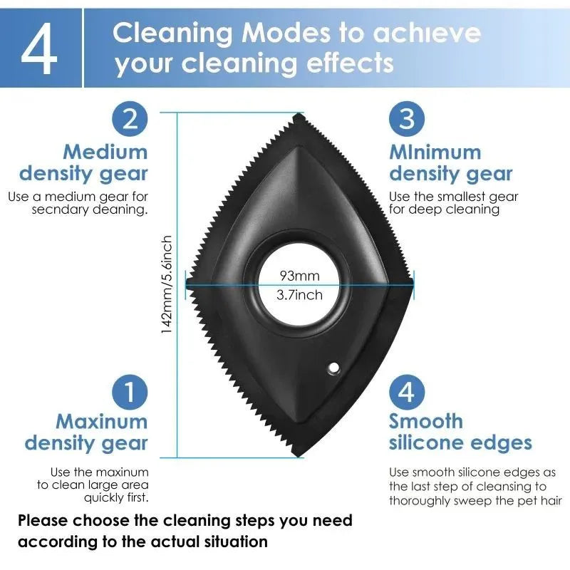 Silicone pet hair removal brush in three colours for cleaning carpets and sofas