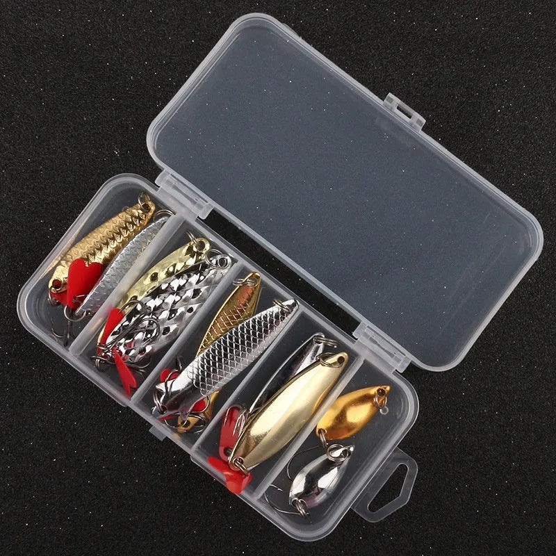 Metal sequin fishing lure components in pineapple shape with gold and silver flash elements