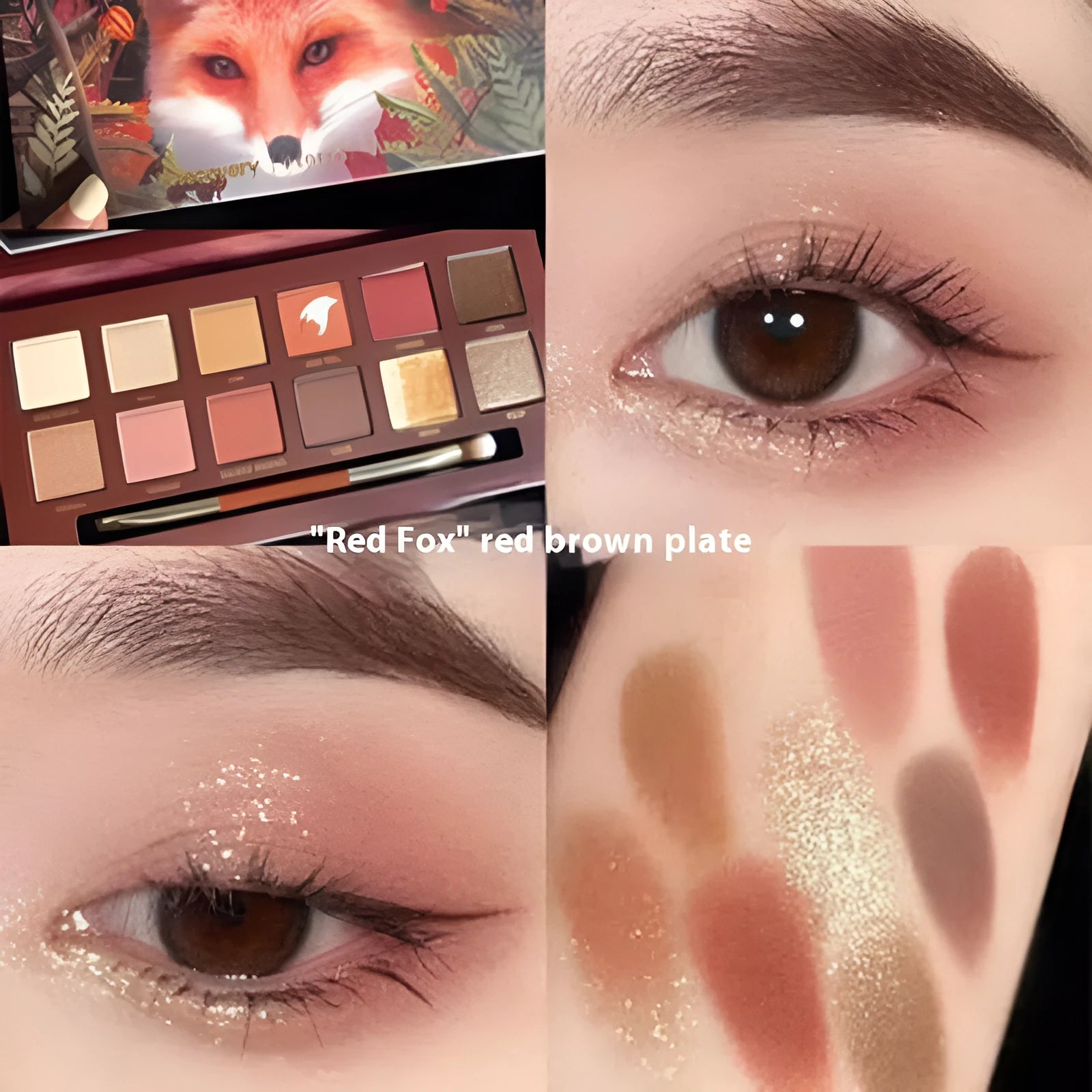 Explorer twelve-colour animal eye shadow palette showing Golden Tiger, Wild Leopard, and Red Fox shades