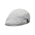 Men's cotton linen blend beret in dome crown style with adjustable fit for 55-58cm head circumference