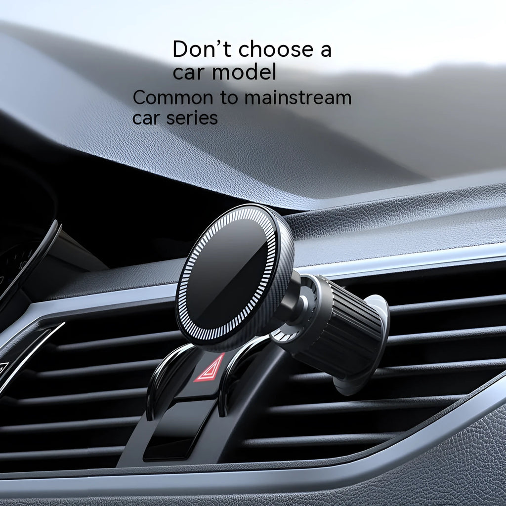 Car mobile phone magnetic suction metal hook bracket attached to air vent for navigation use