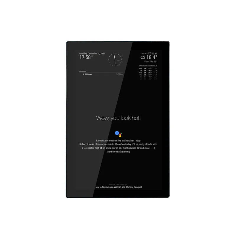 13.3-inch integrated computer touch display with Raspberry Pi CM4 module for voice assistant projects.
