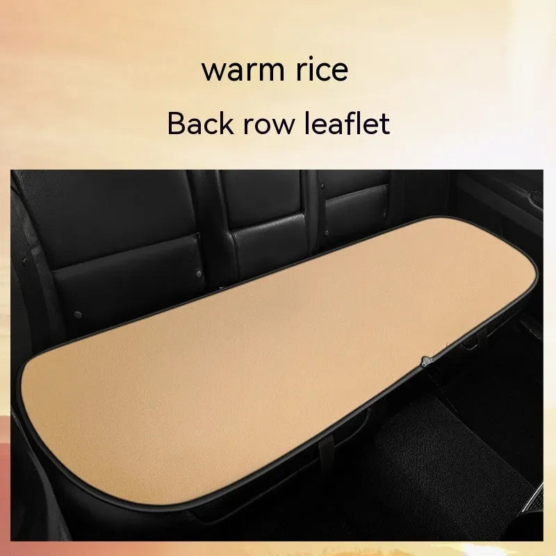 Auto heating cushion for car seats in beige, black, or coffee colours with cotton filler